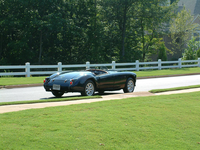 1960 MG MGA 1600 Convertible. Classic British sports car by MG, the 1960 MGA Convertible in Blue. A Blue 1960 MGA 1600 Convertible by British car company MG