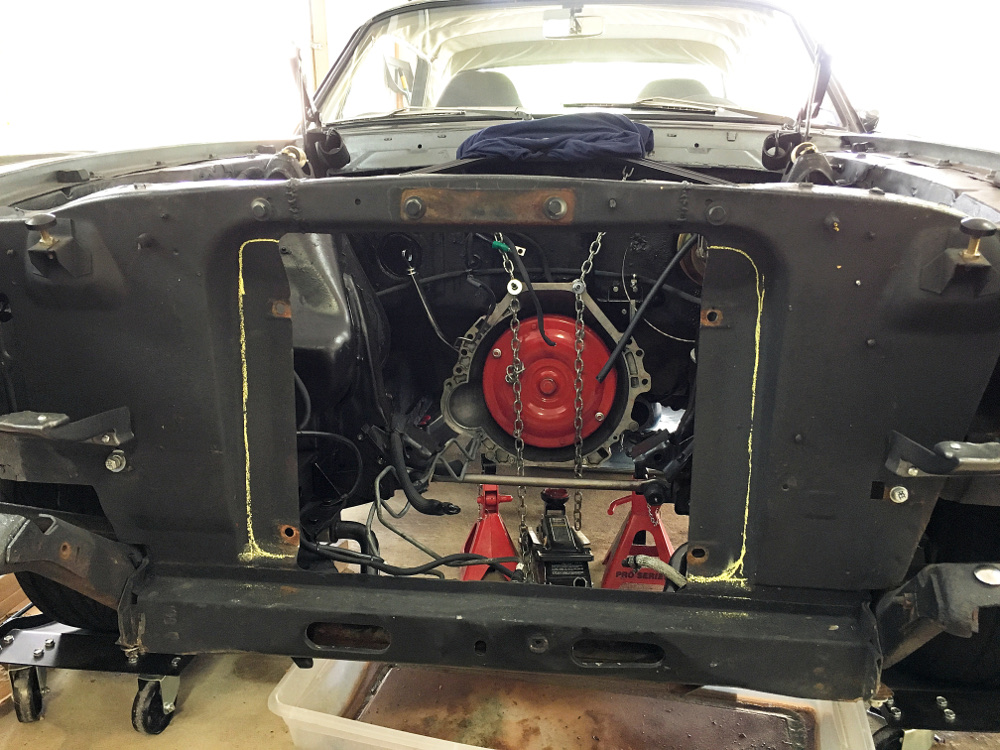 1965 Ford Mustang Big Block Radiator Modification