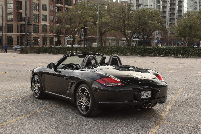 Black 2010 Porsche Boxster S 987.2 Convertible Houston Downtown Main Street